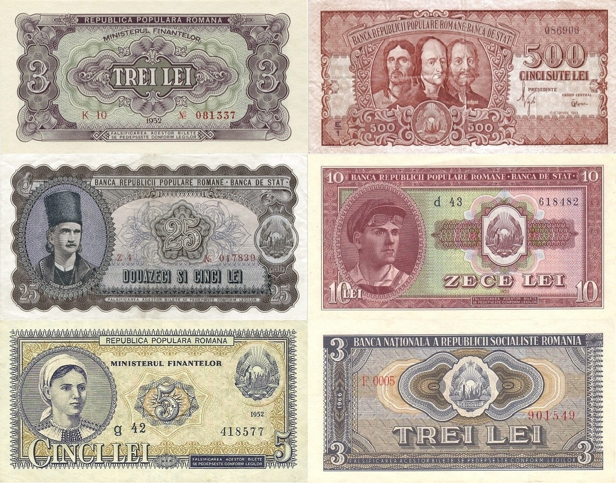 Bancnote comuniste RPR și RSR în stare bună, bani vechi România