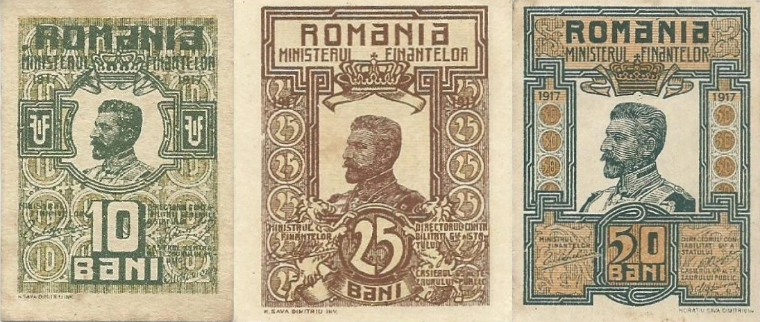 Bancnote vechi rare cu Regele Ferdinand din 1917, printre cele mai mici bancnote din lume